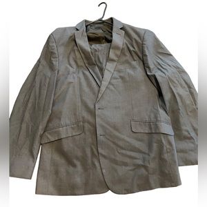 Kenneth Cole Mens Polyester Rayon Gray Suit - 36W x 32L